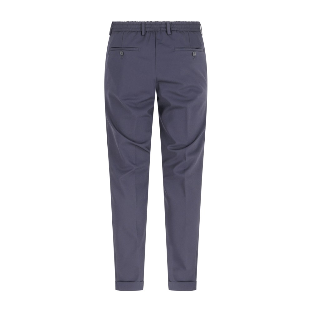 Briglia 1949 - Pantalone blu Montrealp con elastico in vita in tessuto tecnico