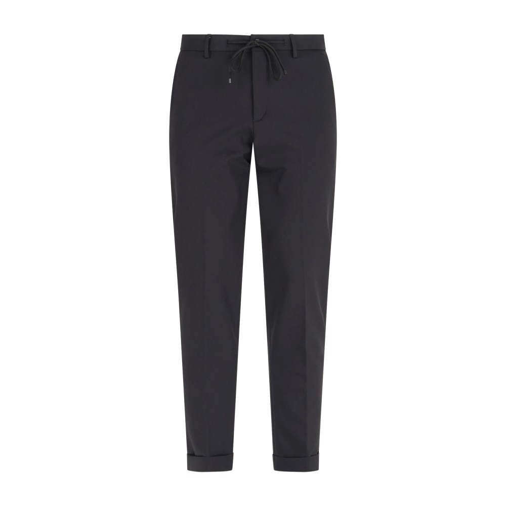 Briglia 1949 - Pantalone nero Montrealp con elastico in vita in tessuto tecnico