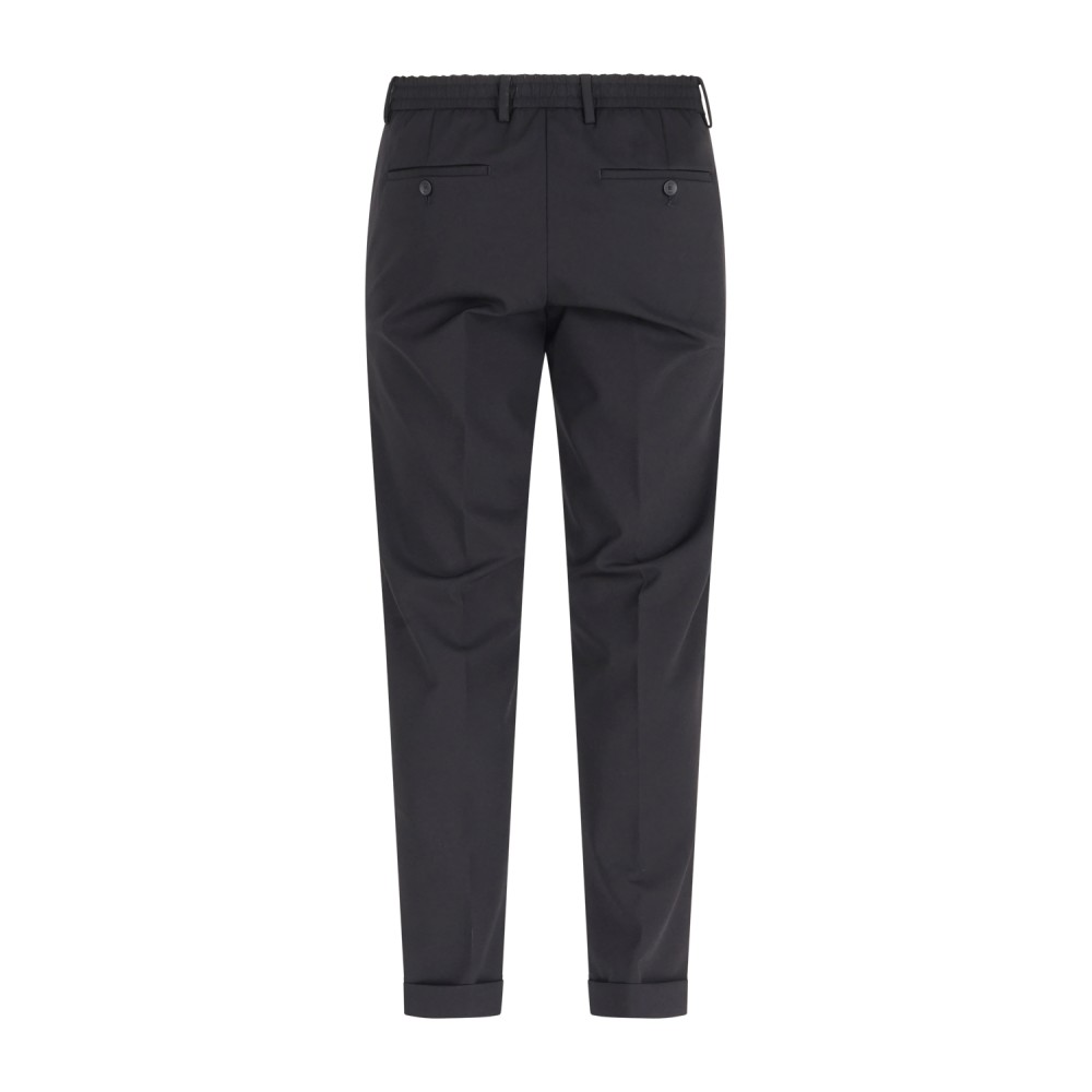 Briglia 1949 - Pantalone nero Montrealp con elastico in vita in tessuto tecnico