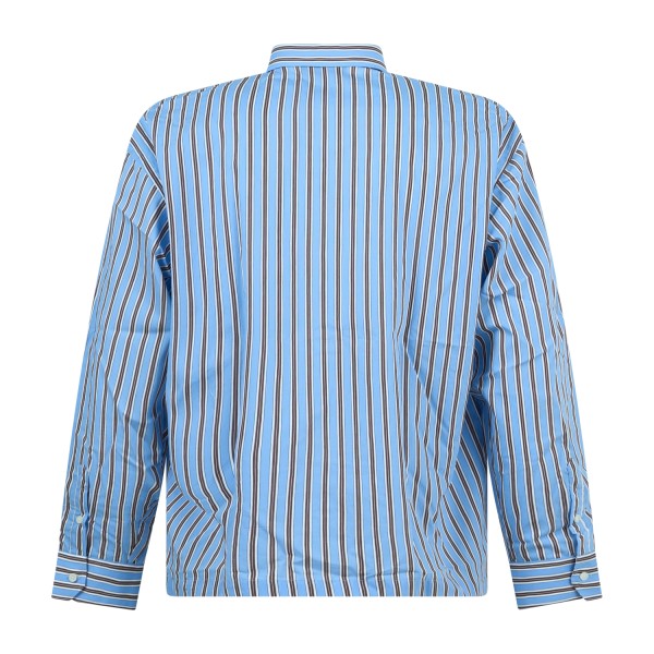 I'm Brian - Camicia celeste a righe con taschino sul petto per uomo | ca3841
