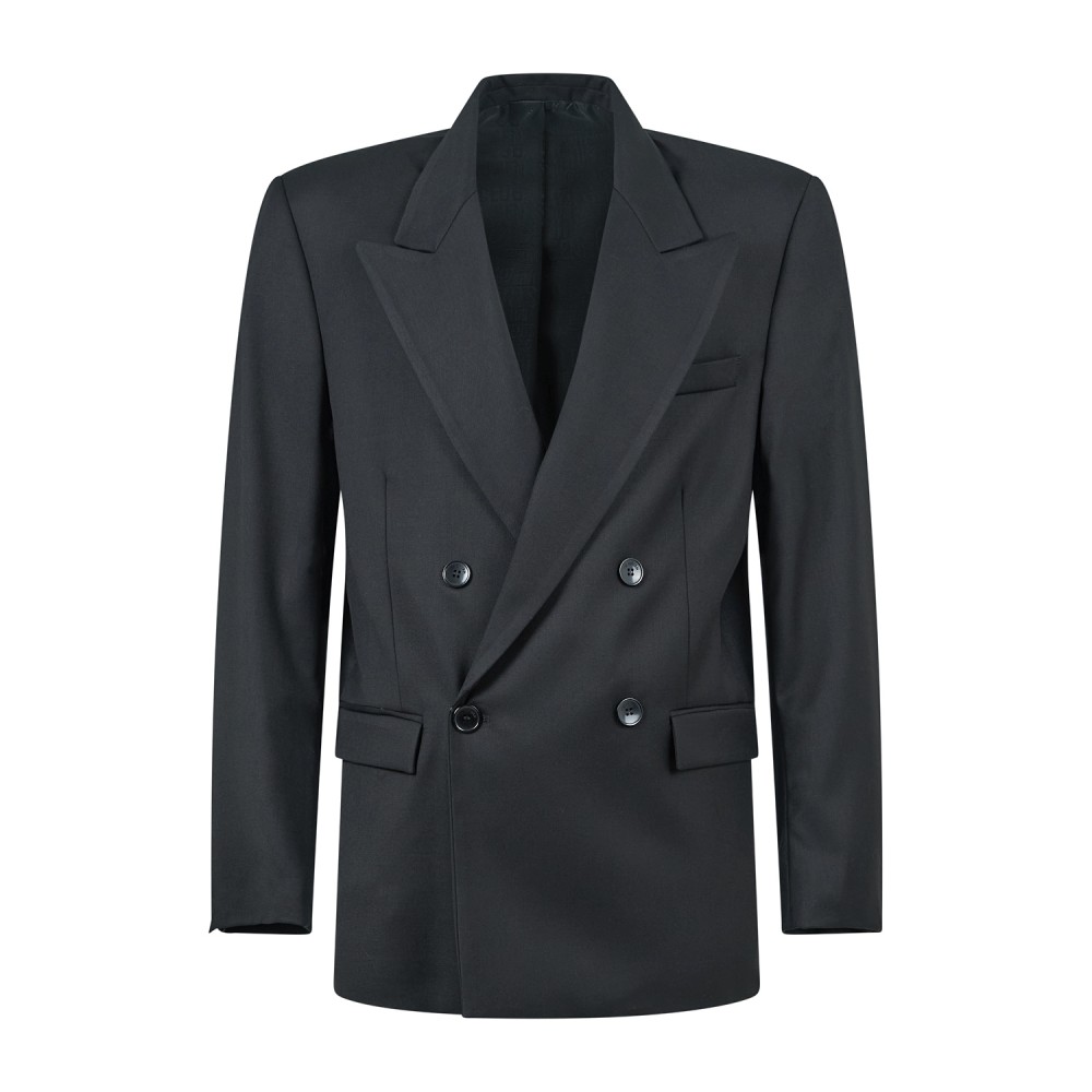 I'm Brian - Giacca nera doppiopetto con rever a lancia per uomo | gia3855 nero