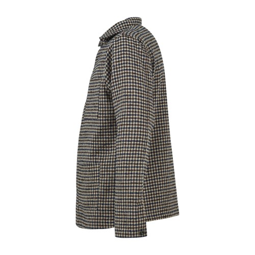Barbati - Giacca overshirt multicolore pied de poule e taschino sul petto per 2