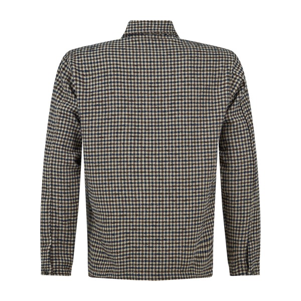 Barbati - Giacca overshirt multicolore pied de poule e taschino sul petto per