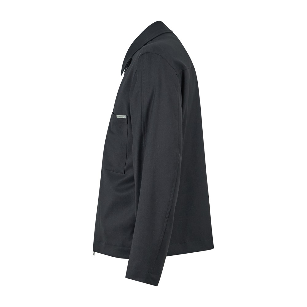 I'm Brian - Giacca overshirt nera con taschino applicato per uomo | giu3870 nero