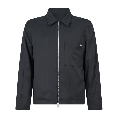 I'm Brian - Giacca overshirt nera con taschino applicato per uomo | giu3870 nero