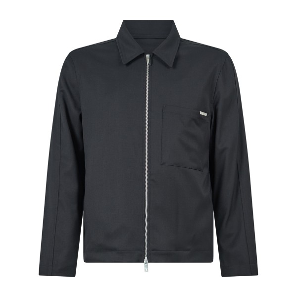 I'm Brian - Giacca overshirt nera con taschino applicato per uomo | giu3870 nero