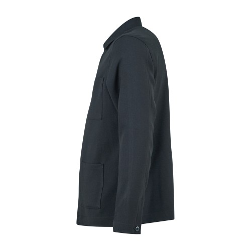 Barbati - Giacca overshirt nera tono su tono e taschino sul petto per uomo | 2