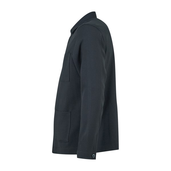 Barbati - Giacca overshirt nera tono su tono e taschino sul petto per uomo |
