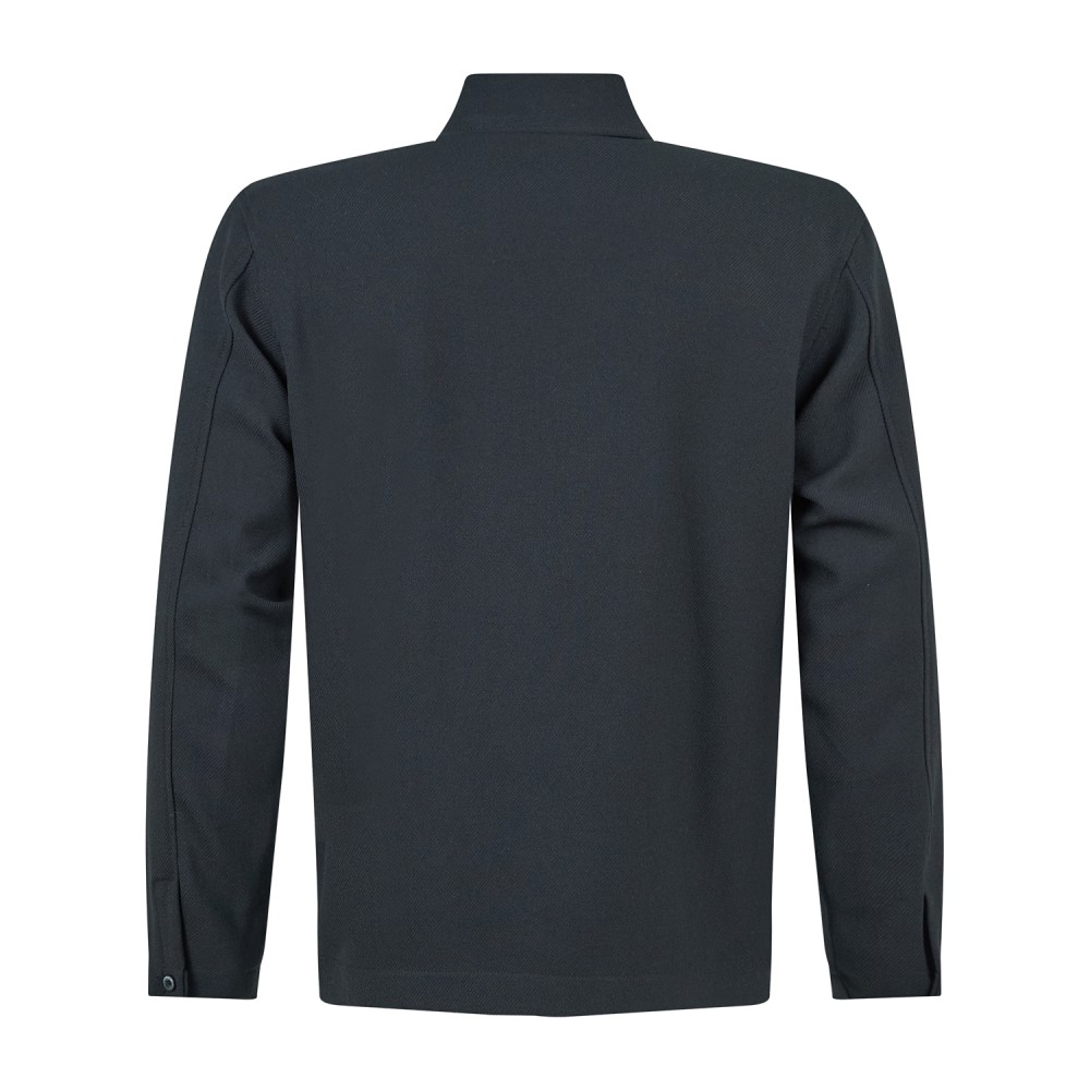Barbati - Giacca overshirt nera tono su tono e taschino sul petto per uomo |