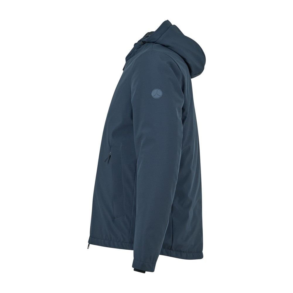 People of Shibuya - Giubbotto Kita blu in tessuto tecnico con cappuccio per