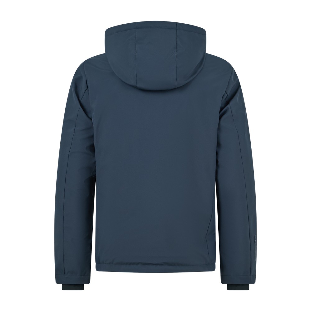 People of Shibuya - Giubbotto Kita blu in tessuto tecnico con cappuccio per