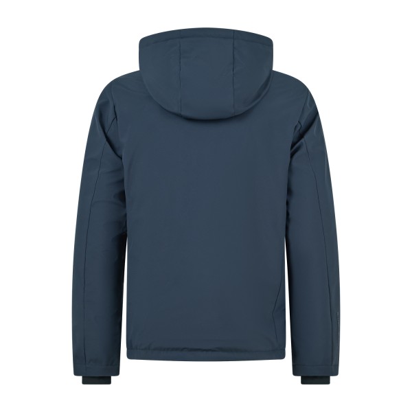 People of Shibuya - Giubbotto Kita blu in tessuto tecnico con cappuccio per