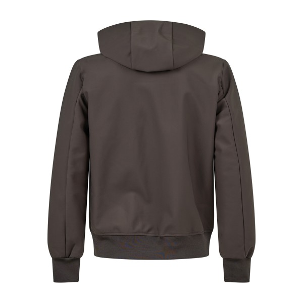 HèSKIMO - Giubbotto marrone in tessuto softshell con cappuccio per uomo |