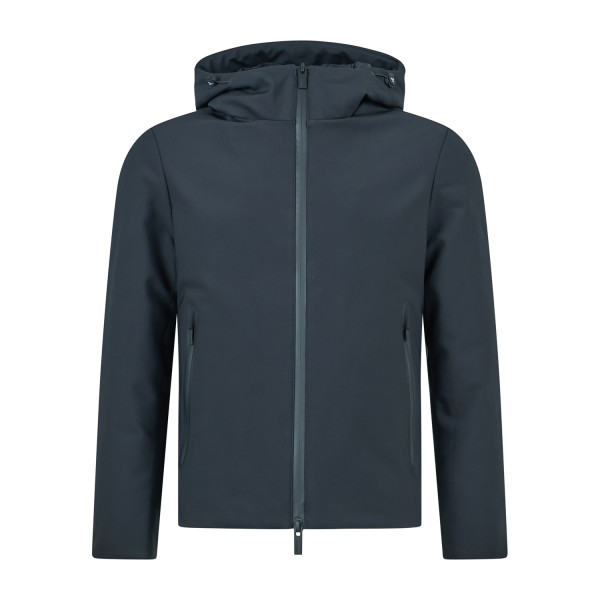 HèSKIMO - Giubbotto nero in tessuto softshell con cappuccio per uomo |