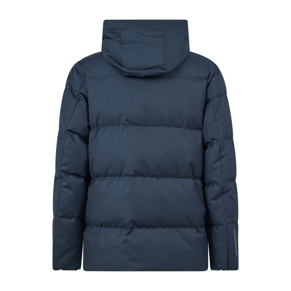 People of Shibuya - Giubbotto piumino Daisen blu in misto lana con cappuccio