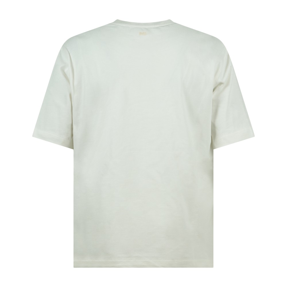 I'm Brian - T-shirt bianca manica corta con patch logo a rilievo sul retro per