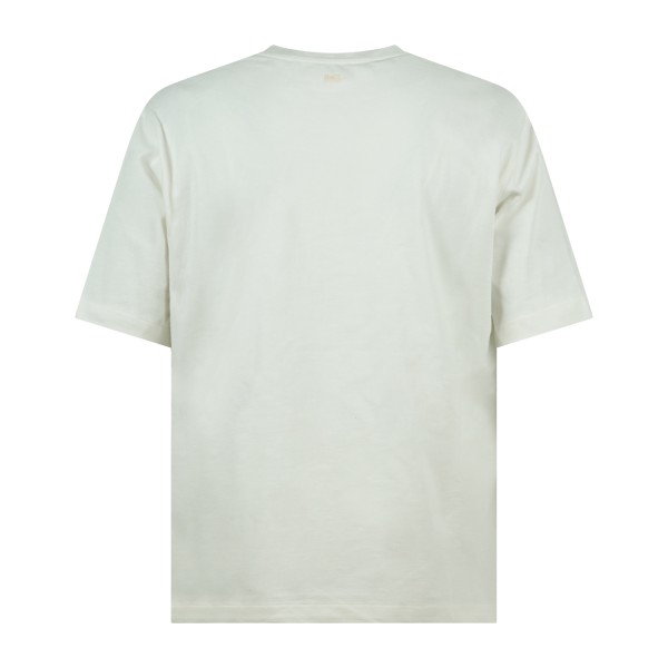 I'm Brian - T-shirt bianca manica corta con patch logo a rilievo sul retro per