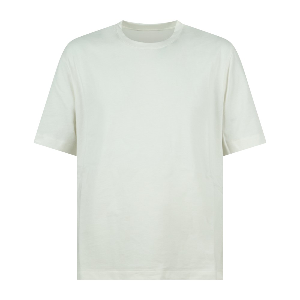I'm Brian - T-shirt bianca manica corta con patch logo a rilievo sul retro per