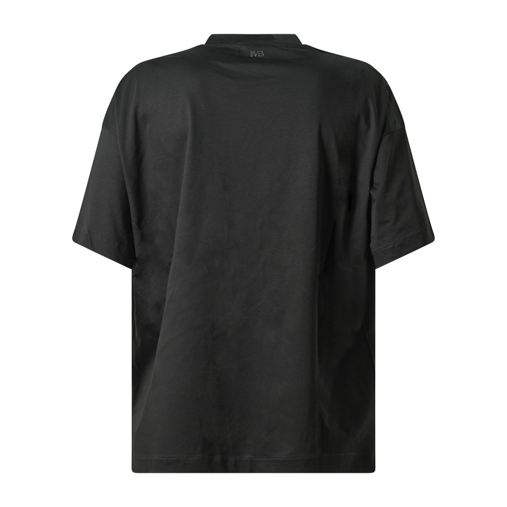 I'm Brian - T-shirt nera manica corta con patch logo a rilievo sul retro per