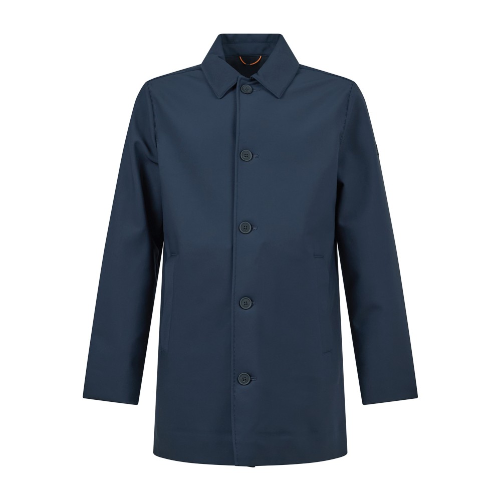 HèSKIMO - Trench blu in tessuto tecnico per uomo | he2440014 blue