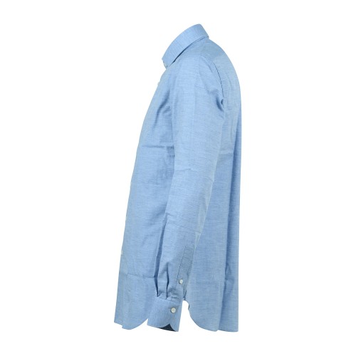 Xacus - Camicia celeste travel shirt in cotone tailor fit per uomo | wf558ml 2
