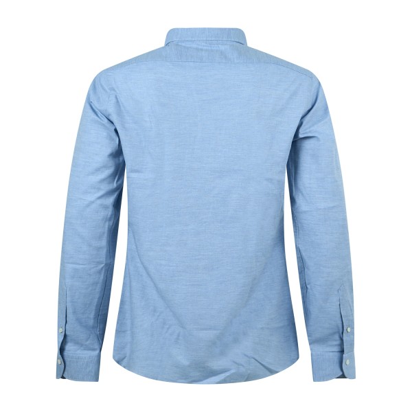 Xacus - Camicia celeste travel shirt in cotone tailor fit per uomo | wf558ml