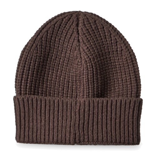 Roy Roger's - Cappello marrone con lavorazione in maglia a coste e patch logo 2