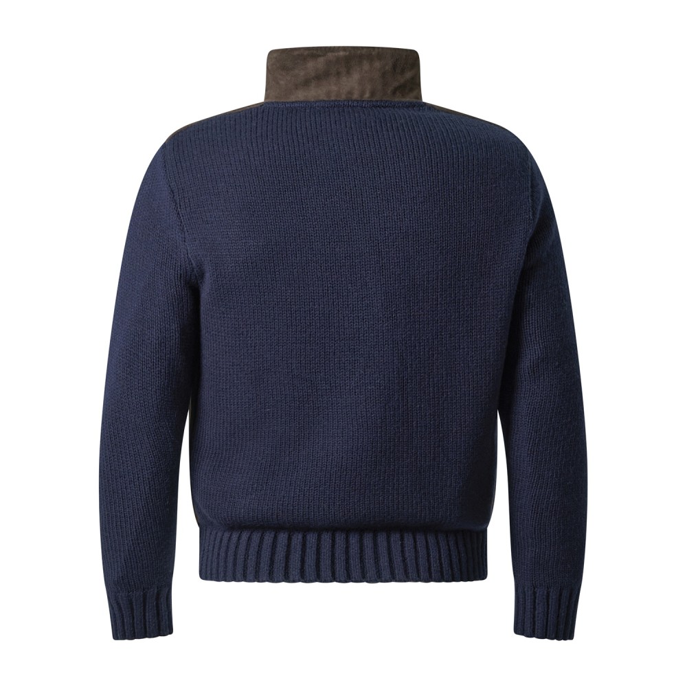 The Jack Leathers - Giubbotto marrone Flavio Knit in suede e maglia per uomo |