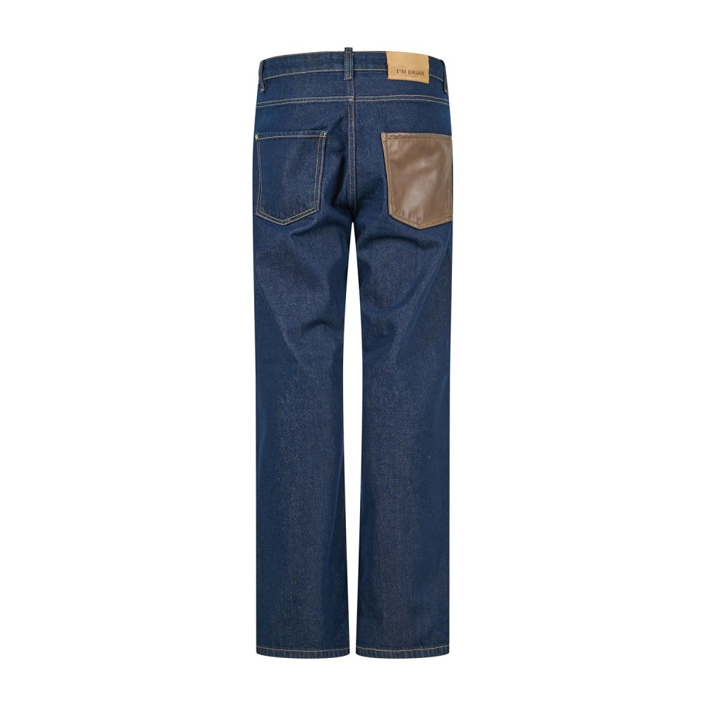 I'm Brian - Jeans denim scuro 5 tasche relaxed fit per uomo | jason l23/26 lav