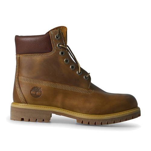 Timberland - Stivale marrone Premium 6 Inch impermeabile in pelle con lacci per