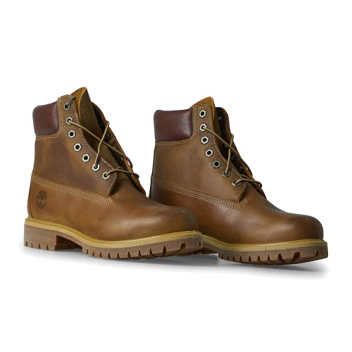 Timberland - Stivale marrone Premium 6 Inch impermeabile in pelle con lacci per 2