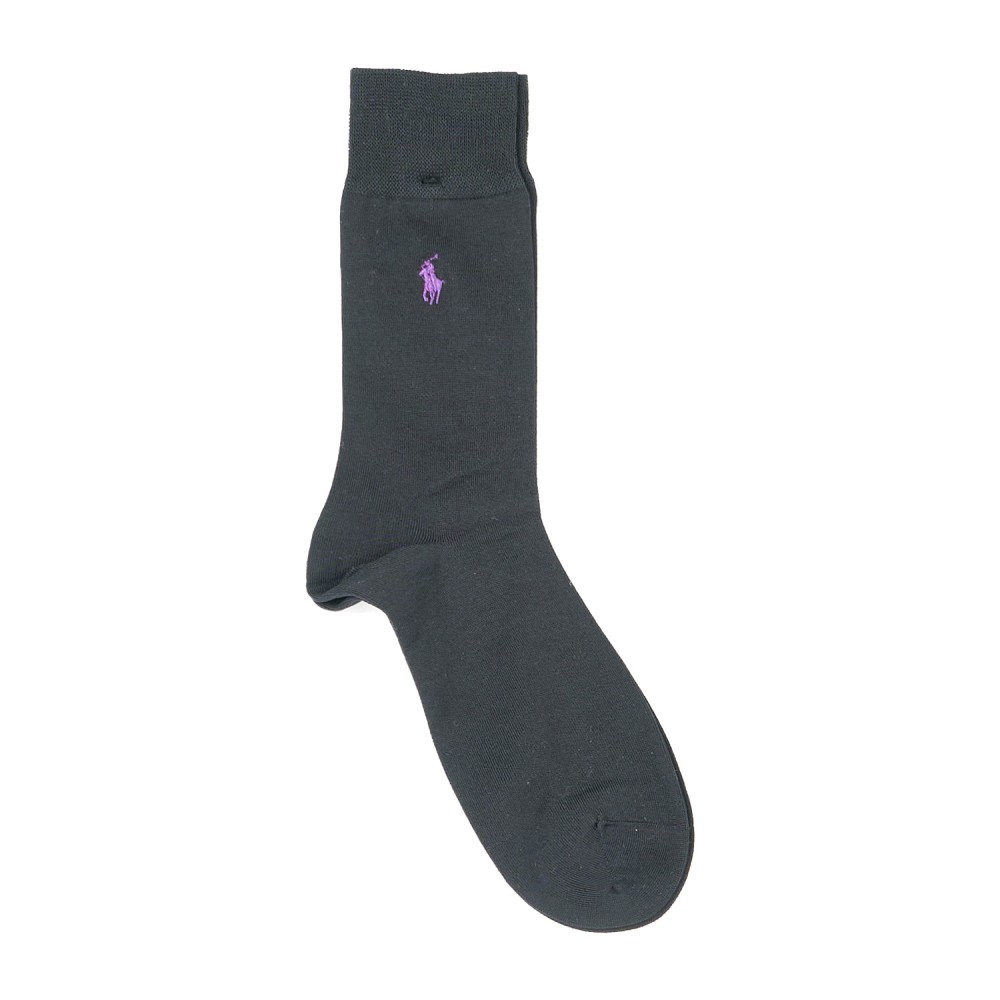 Polo Ralph Lauren - Calze nere in cotone filo di scozia per uomo | 449655210001