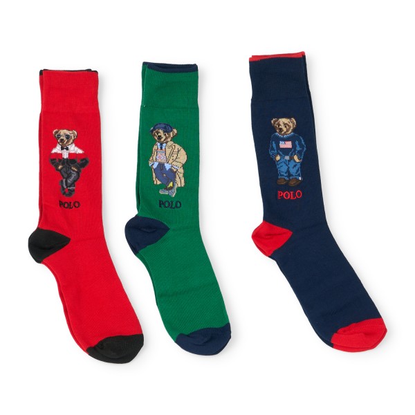 Polo Ralph Lauren - Set di 3 paia di calze multicolore per uomo | 449p22357001