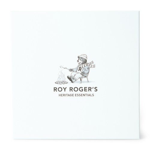 Roy Roger's - Set sciarpa e cappello grigio chiaro in maglia di lana con stampa 2