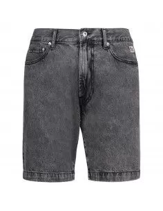 Bermuda jeans 5 tasche nera regular