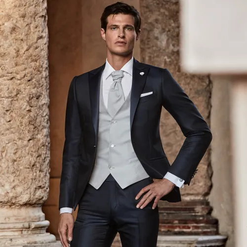 Lubiam 1911 Cerimonia - Abito smoking nero per uomo | 