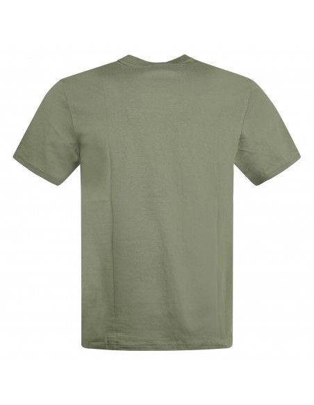  - T-shirt verde con logo stampato sul fronte per uomo | 714830278011