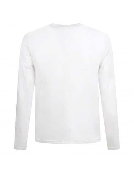 Polo Ralph Lauren - T-shirt bianca con logo ricamato sul petto manica lunga per