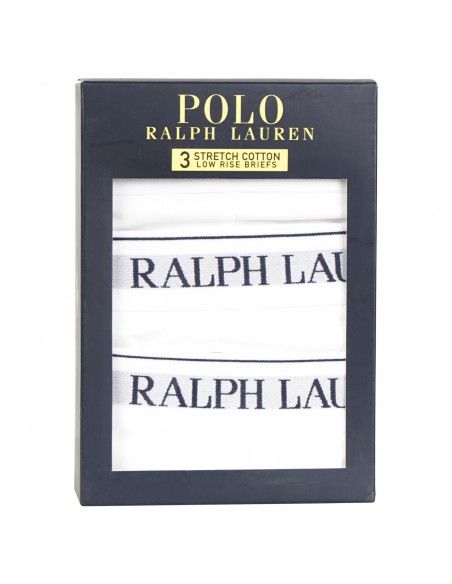Polo Ralph Lauren - Set slip bianchi da 3 pezzi con elastico per uomo |