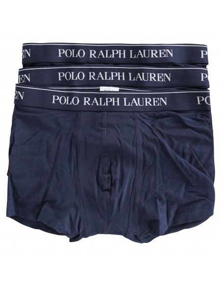 Polo Ralph Lauren - Set boxer blu da 3 pezzi con elastico per uomo |