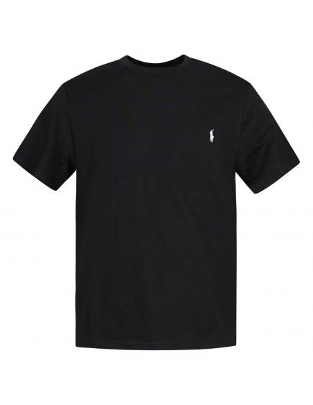 Polo Ralph Lauren - T-shirt nera con logo ricamato sul petto per uomo |
