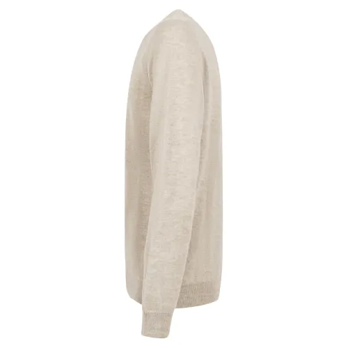 +39 Masq - Maglione girocollo beige in cashmere per uomo | masq4000-12-00 150