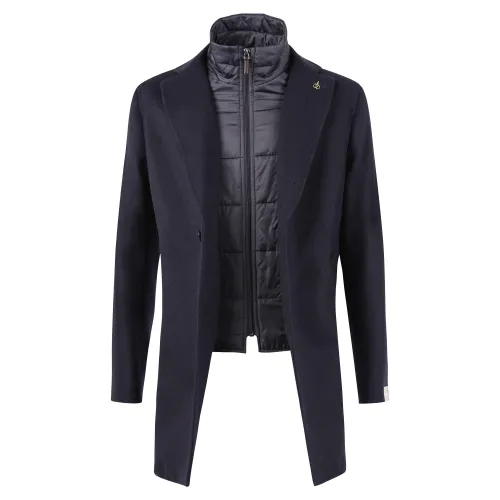 Paoloni - Cappotto blu con pettorina per uomo | 3111c247 211600 89