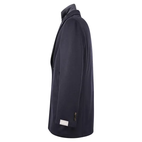 Paoloni - Cappotto blu con pettorina per uomo | 3111c247 211600 89