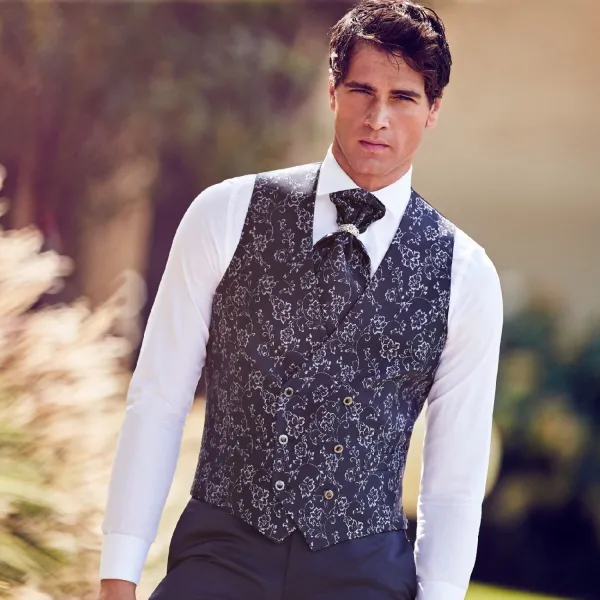 Luigi Bianchi Cerimonia - Abito coreano con bottoni per uomo |  2