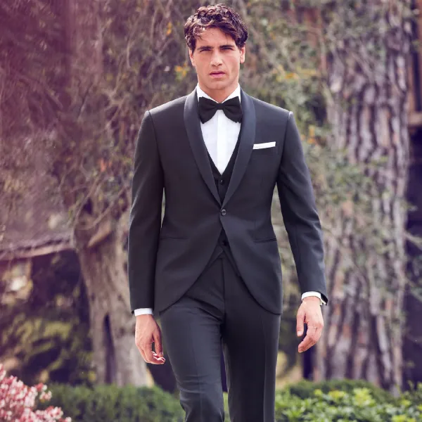 Luigi Bianchi Cerimonia - Abito smoking con rever sciallato per uomo | 