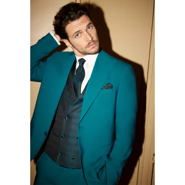 Pal Zileri Cerimonia - Abito rever a lancia verde per uomo | 