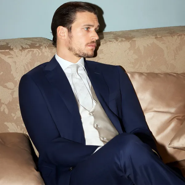 Pal Zileri Cerimonia - Abito rever a specchio blu per uomo | 