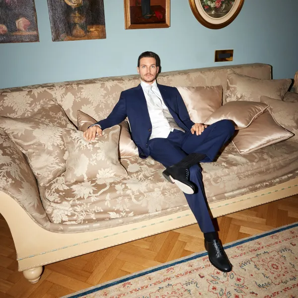 Pal Zileri Cerimonia - Abito rever a specchio blu per uomo |  2