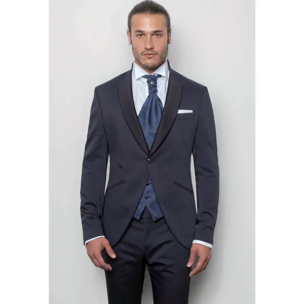 Angelo Toma - Abito smoking rever a specchio per uomo | 